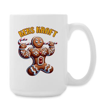 Amusement de force de force de Noël - Grande tasse 440 ml - blanc - Droite