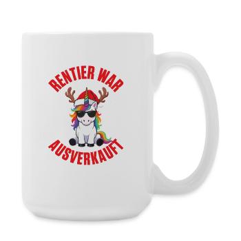 Reindeer was sold out Unicorn Christmas Funny - Large Mug 440 ml - white - Right