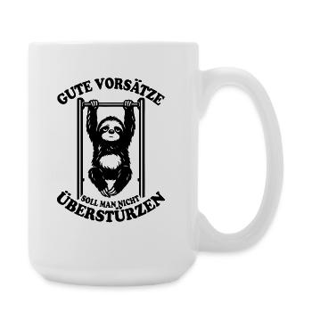Paresse | Citation sur les tractions, la forme physique et les résolutions du Nouvel An - Grande tasse 440 ml - blanc - Droite