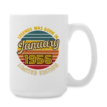 Legende, geboren im Januar 1956 am 70. Geburtstag - Große Tasse 440 ml - Weiß - Rechts