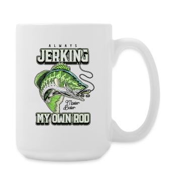 Toujours en train de branler ma canne en train de pêcher bizarrement - Grande tasse 440 ml - blanc - Droite
