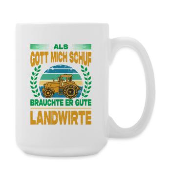 Farmer Gifts Agriculture Tractor Farmer - Large Mug 440 ml - white - Right