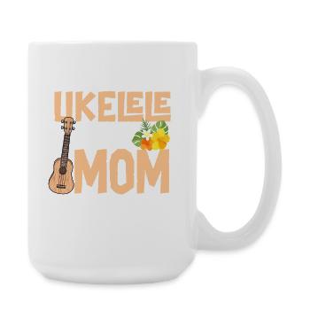 Ukulélé hawaïen Ukulélé Maman que j’ai - Grande tasse 440 ml - blanc - Droite