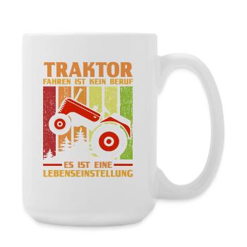 Tractor Farmer Farmer Tractor Driver Tractor - Large Mug 440 ml - white - Right