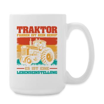 Tractor Farmer Farmer Tractor Driver Tractor - Large Mug 440 ml - white - Right