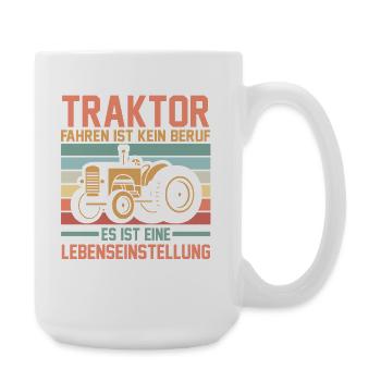 Tractor Farmer Farmer Tractor Driver Tractor - Large Mug 440 ml - white - Right