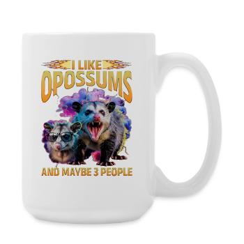 Funny Opossum - Large Mug 440 ml - white - Right