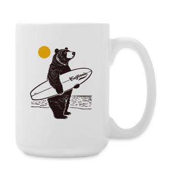 California Surf Bär - Große Tasse 440 ml - Weiß - Rechts