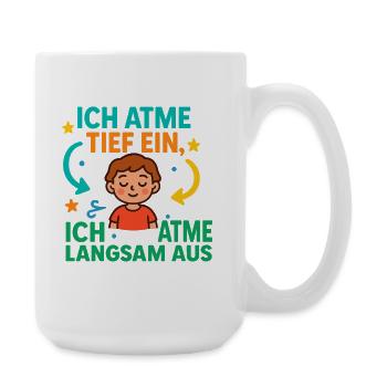 Je prends une profonde inspiration, la pleine conscience des enfants - Grande tasse 440 ml - blanc - Droite
