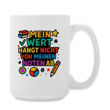 My value counts, not my grades - Large Mug 440 ml - white - Right