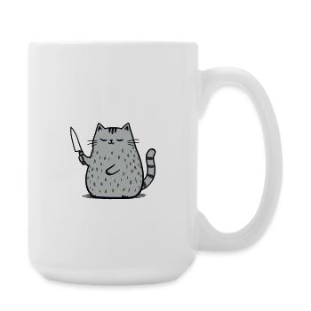6-7 Mème Internet 6 7 Snack Cat - Grande tasse 440 ml - blanc - Droite