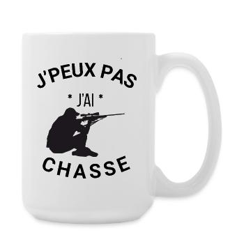 Ich kann nicht. Ich habe gejagt. - Große Tasse 440 ml - Weiß - Rechts
