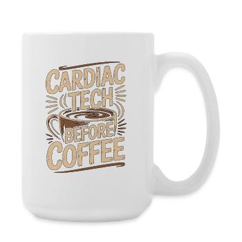 Cardiac Tech Before Coffee Echo Tech Coffee Lover - Große Tasse 440 ml - Weiß - Rechts