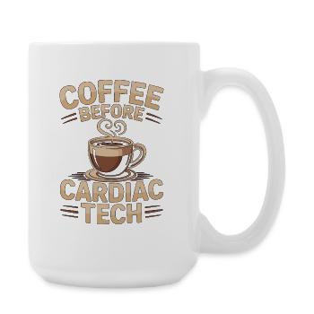 Cardiac Tech Coffee Cath Lab Tech Coffee Lover - Große Tasse 440 ml - Weiß - Rechts