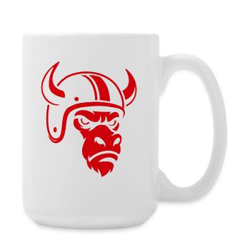 Biker Bull – Racing Spirit & Steel Head - Large Mug 440 ml - white - Right