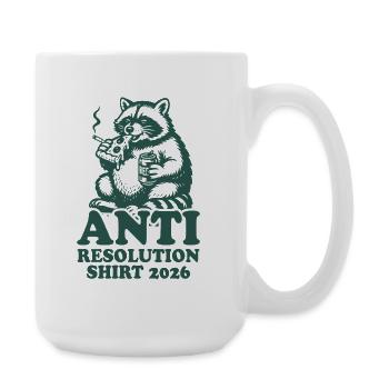 Raccoon | Anti Good Resolutions 2026 - Large Mug 440 ml - white - Right