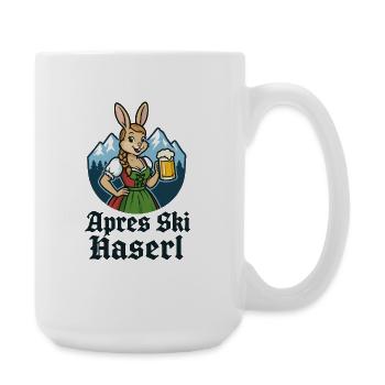 Après-ski Haserl Dirndl Beer Alpine atmosphere - Large Mug 440 ml - white - Right
