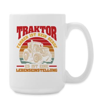 Tractor Farmer Farmer Tractor Driver Tractor - Large Mug 440 ml - white - Right