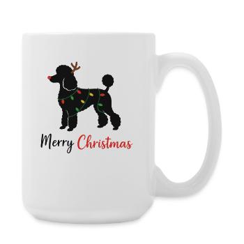 Poodel Christmas Winter Animals Dogs - Large Mug 440 ml - white - Right