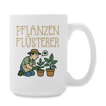 Pflanzenflüsterer Gärtner - Große Tasse 440 ml - Weiß - Rechts