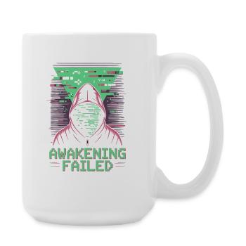 Awakening Failed im Retro-Glitch Look - Große Tasse 440 ml - Weiß - Rechts