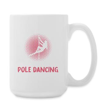 Pole Dancing Girl Typography - Large Mug 440 ml - white - Right