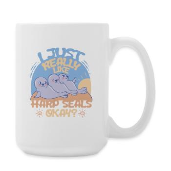 Harp Seal Seals Really Like Harp Seals - Large Mug 440 ml - white - Right