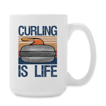 Le curling, c’est la vie amoureux des sports d’hiver - Grande tasse 440 ml - blanc - Droite