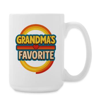 L’arc-en-ciel rétro préféré de grand-mère - Grande tasse 440 ml - blanc - Droite