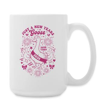 Just A New Years Goose 2026 Vibes Party - Large Mug 440 ml - white - Right