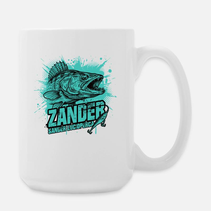 Zander Angler: The predator hunter - Large Mug 440 ml - white