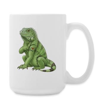 I Love Dad Iguana - Large Mug 440 ml - white - Right