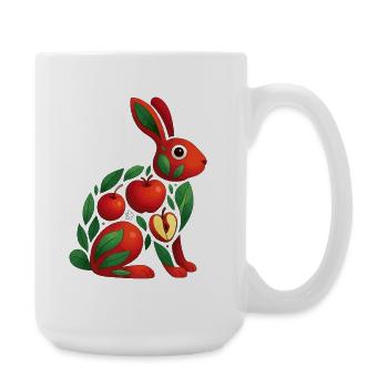 Bunny Apple - Large Mug 440 ml - white - Right