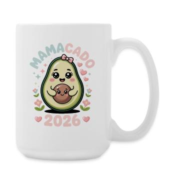 Mama 2026 Baby Schwanger  - Große Tasse 440 ml - Weiß - Rechts