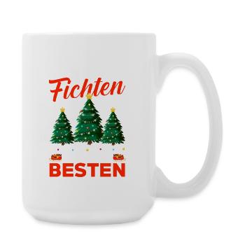 Weihnachtsmann Fichten Weihnachtsbaum Weihnachten - Große Tasse 440 ml - Weiß - Rechts