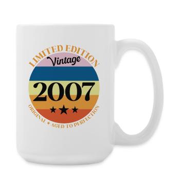 2007 Vintage-Geburtstagsgeschenk - Große Tasse 440 ml - Weiß - Rechts