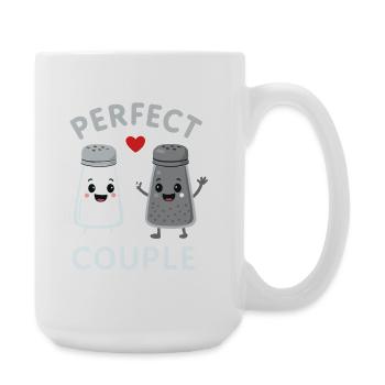 Perfect Couple Salt And Pepper Love Duo - Große Tasse 440 ml - Weiß - Rechts