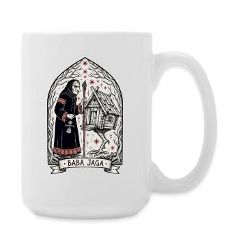 Baba Yaga Dunkle Slawische Hexenkunst - Große Tasse 440 ml - Weiß - Rechts