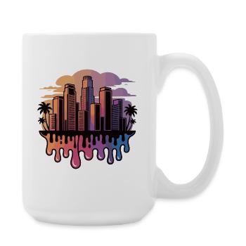 Gradient Skyline Drops - Large Mug 440 ml - white - Right