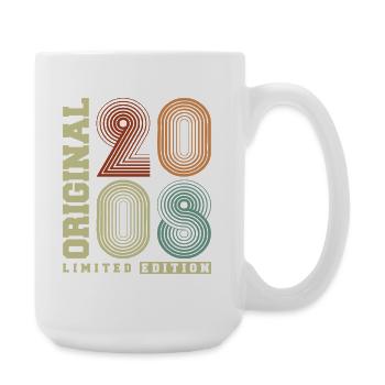 Original 2008 Vintage Vintage Birthday Retro - Large Mug 440 ml - white - Right