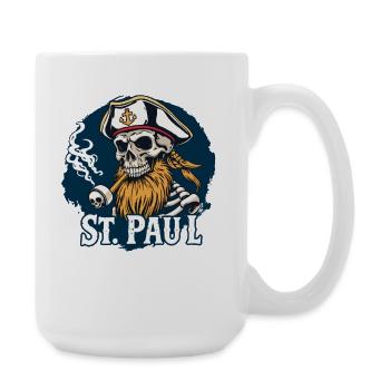 St Pauli Hamburg Paulianer Totenkopf Hafen Capitaine - Grande tasse 440 ml - blanc - Droite