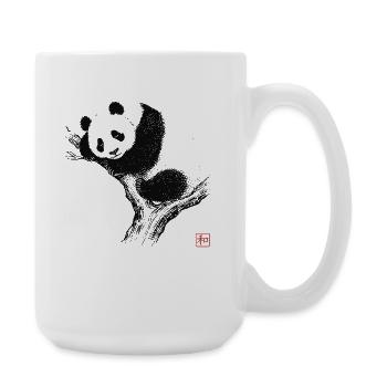 Sleeping Panda Zen Art - Large Mug 440 ml - white - Right