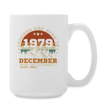 Décembre 1979 Vintage Rétro Cadeau Anniversaire - Grande tasse 440 ml - blanc - Droite