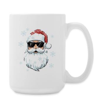 Père Noël cool - Père Noël avec des lunettes de soleil - Grande tasse 440 ml - blanc - Droite