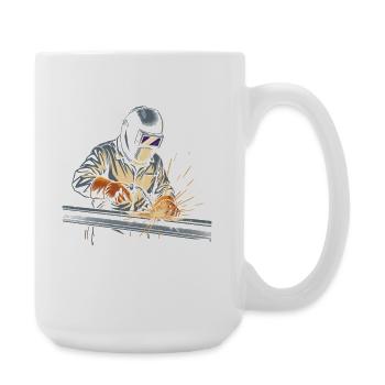 Étincelles de soudure JE METTRAIS ÇA - Grande tasse 440 ml - blanc - Droite