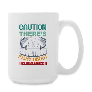 Anglers Fishermen Fishing Sport Fishermen - Large Mug 440 ml - white - Right