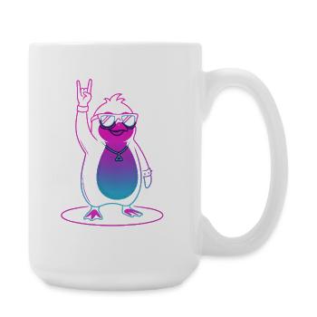 Un manchot de roche cool avec des lunettes de soleil - Grande tasse 440 ml - blanc - Droite