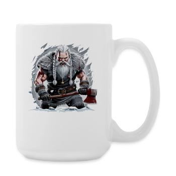 Légende viking marin viking Odin Corbeau Santa - Grande tasse 440 ml - blanc - Droite