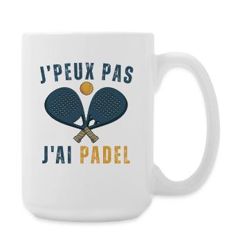 Je peux pas j ai padel - Grande tasse 440 ml - blanc - Droite
