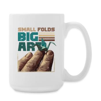 Origami Small Folds Big Art - Large Mug 440 ml - white - Right